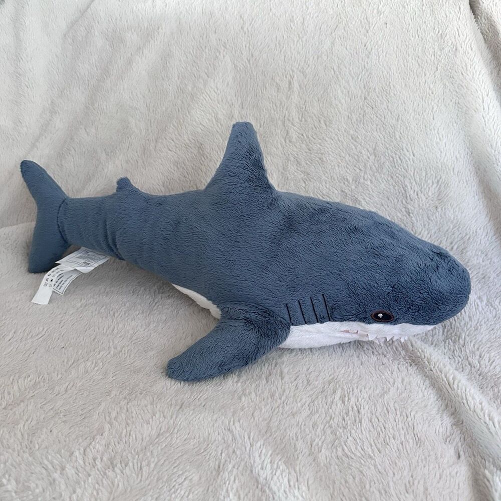 IKEA Shark Plush Blahaj Baby Blue Stuffed Fish Kids Room Pillow 20"